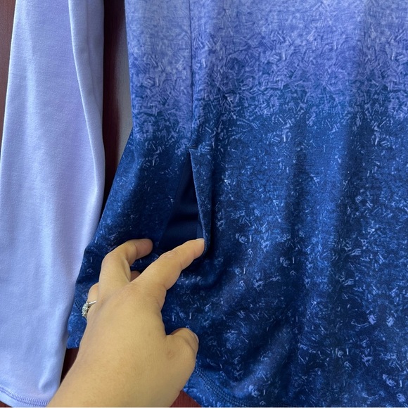 CALIA Pull Over Ombré Size Small Cross Over Mock Neck Sweater Long Sleeves Small - Picture 9 of 13